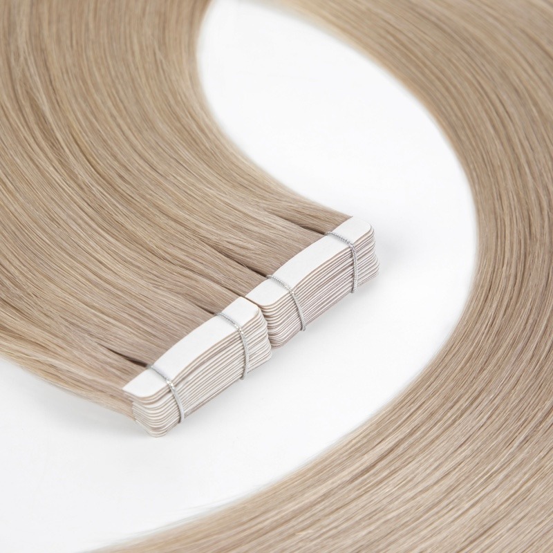 Vlasove pasky silver blond tape in studena blond vlasy
