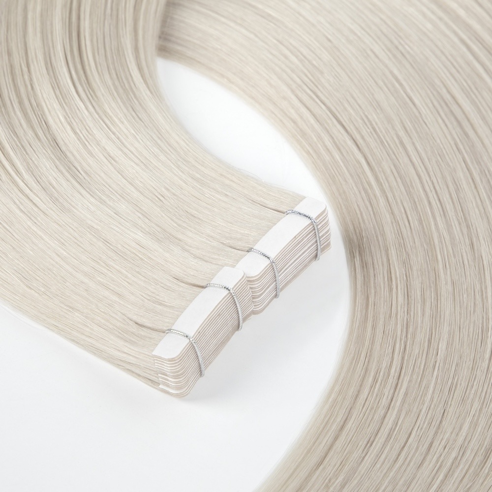 Vlasove pasky silver blond tape in studena blond vlasy