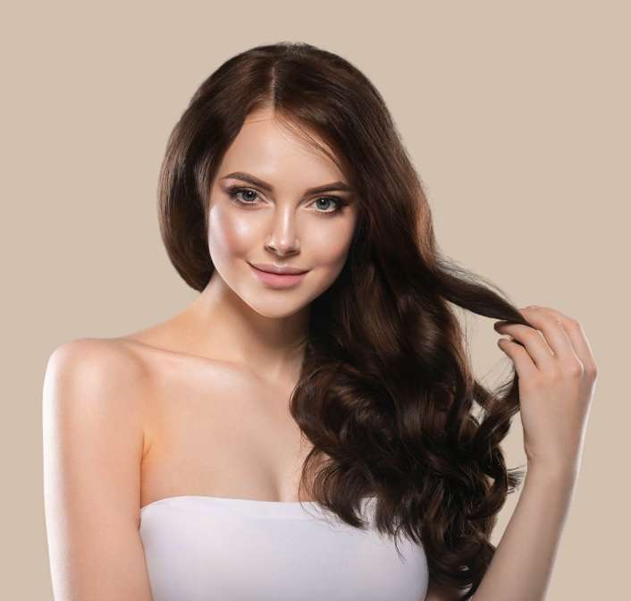 beautiful woman brown 2 my tapes pasky vlasove pasky tapein hair